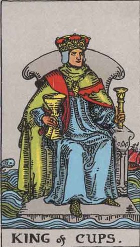 The King of Cups card in the Rider-Waite tarot deck