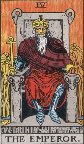The The Emperor card in the Rider-Waite tarot deck