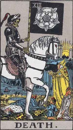 The Death card in the Rider-Waite tarot deck