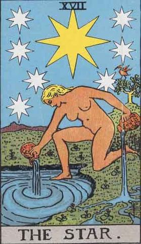 The The Star card in the Rider-Waite tarot deck